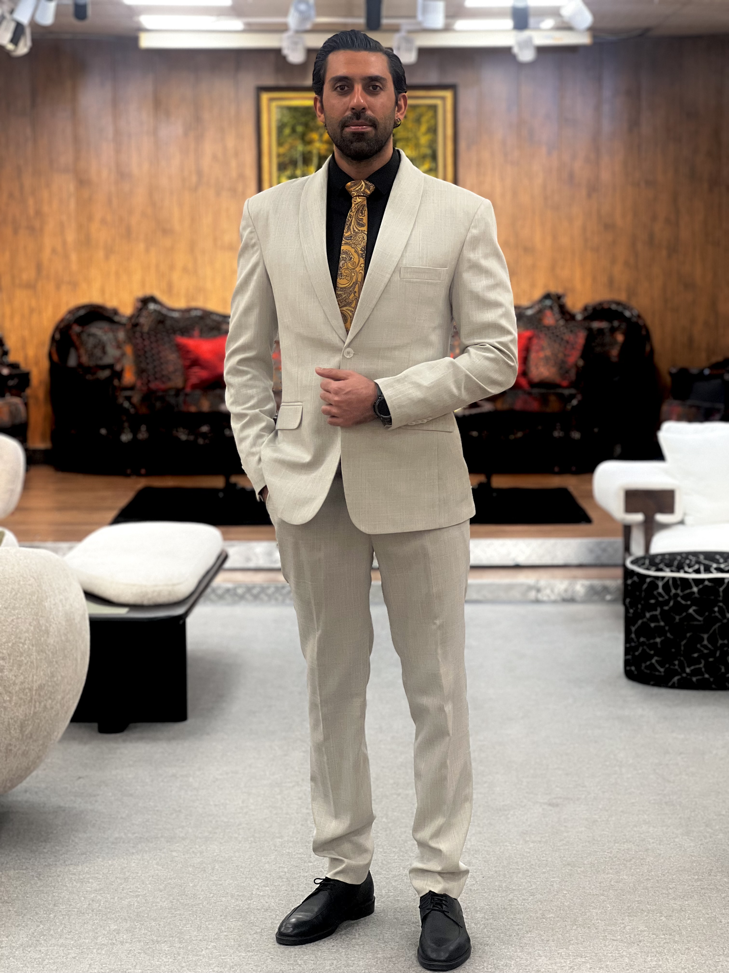 Alabaster Shawl Suit
