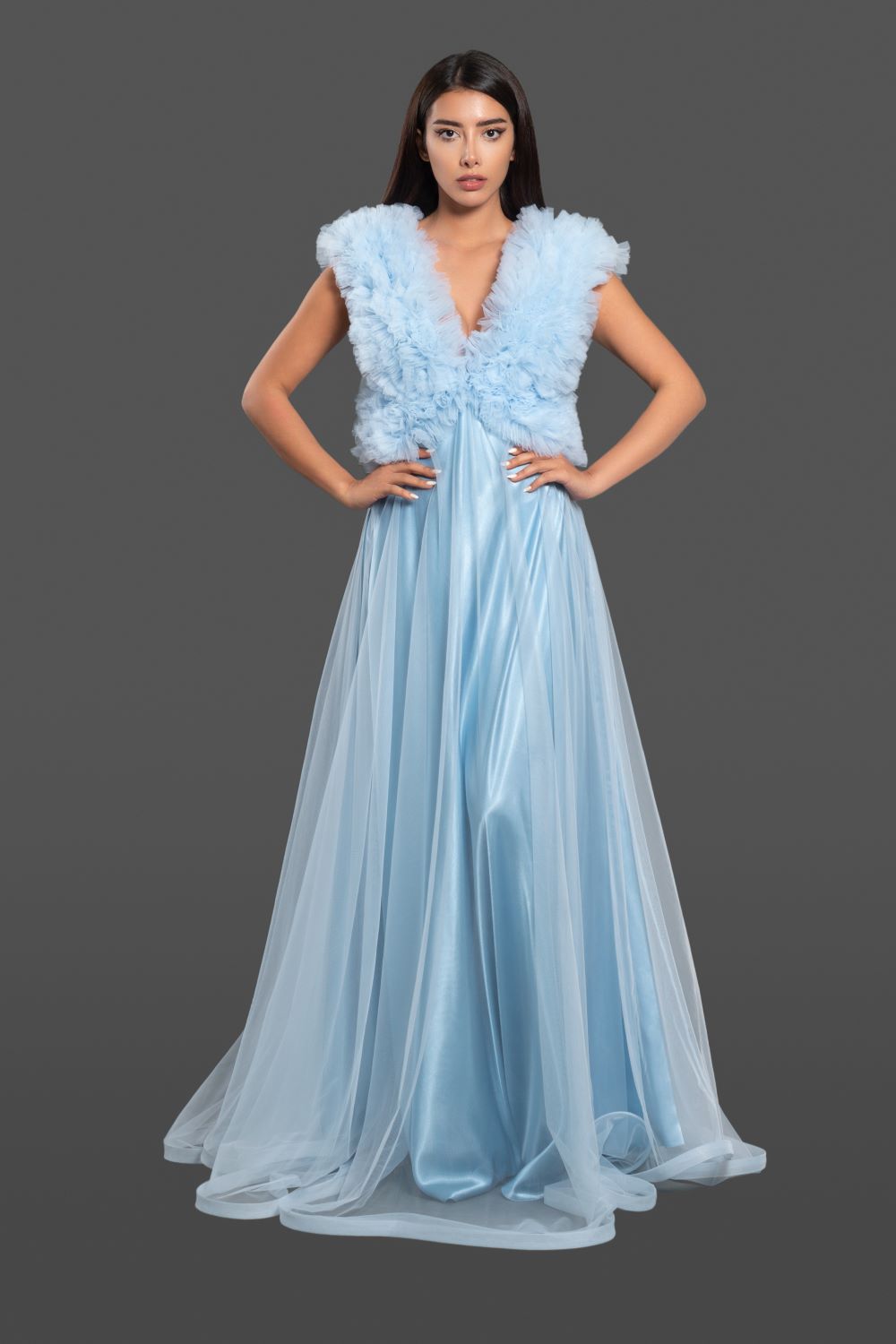 CELESTIAL BLUE DREAM GOWN