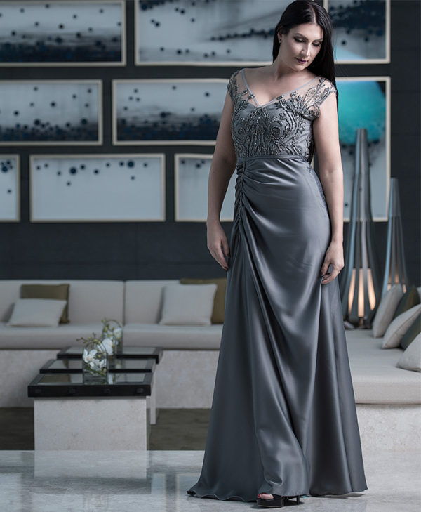 CHARCOAL LUXE GOWN
