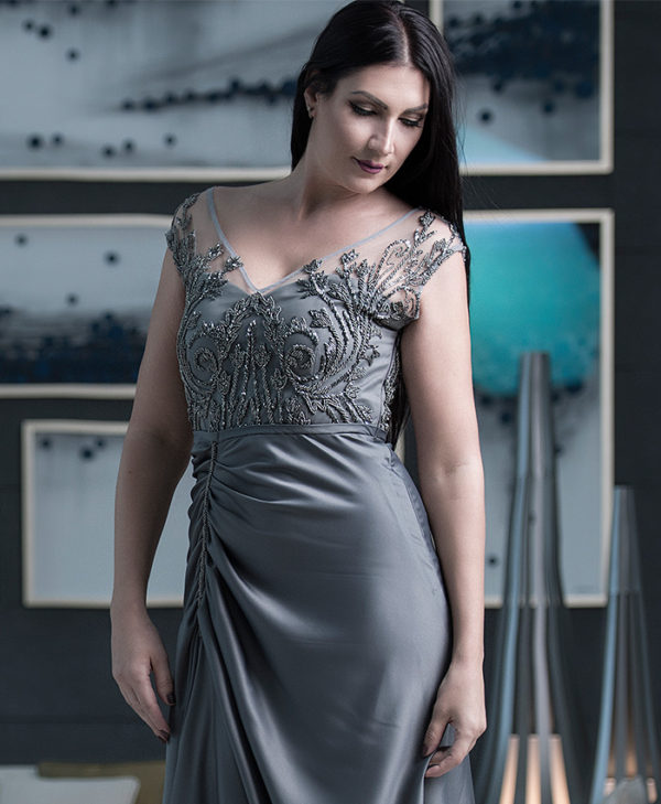 CHARCOAL LUXE GOWN