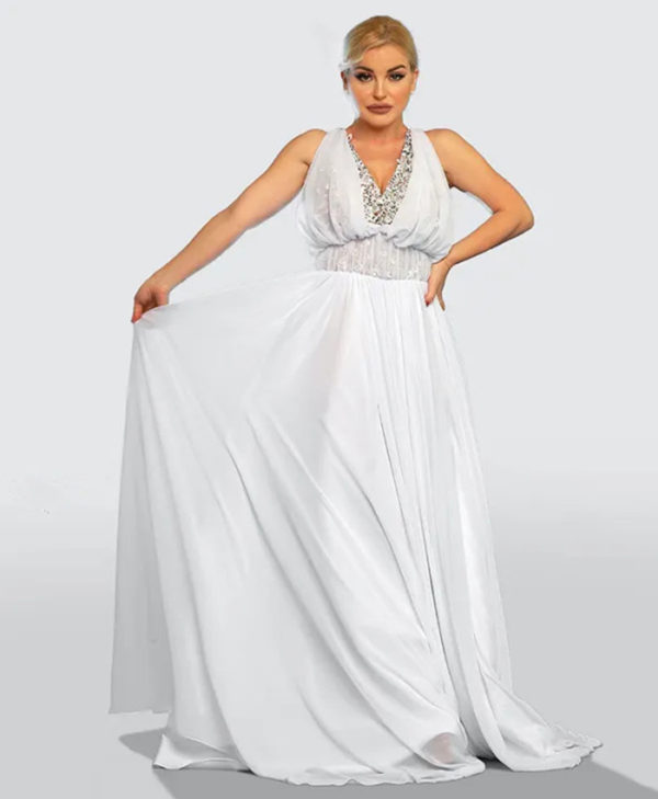 CRYSTAL-BACKLESS GOWN