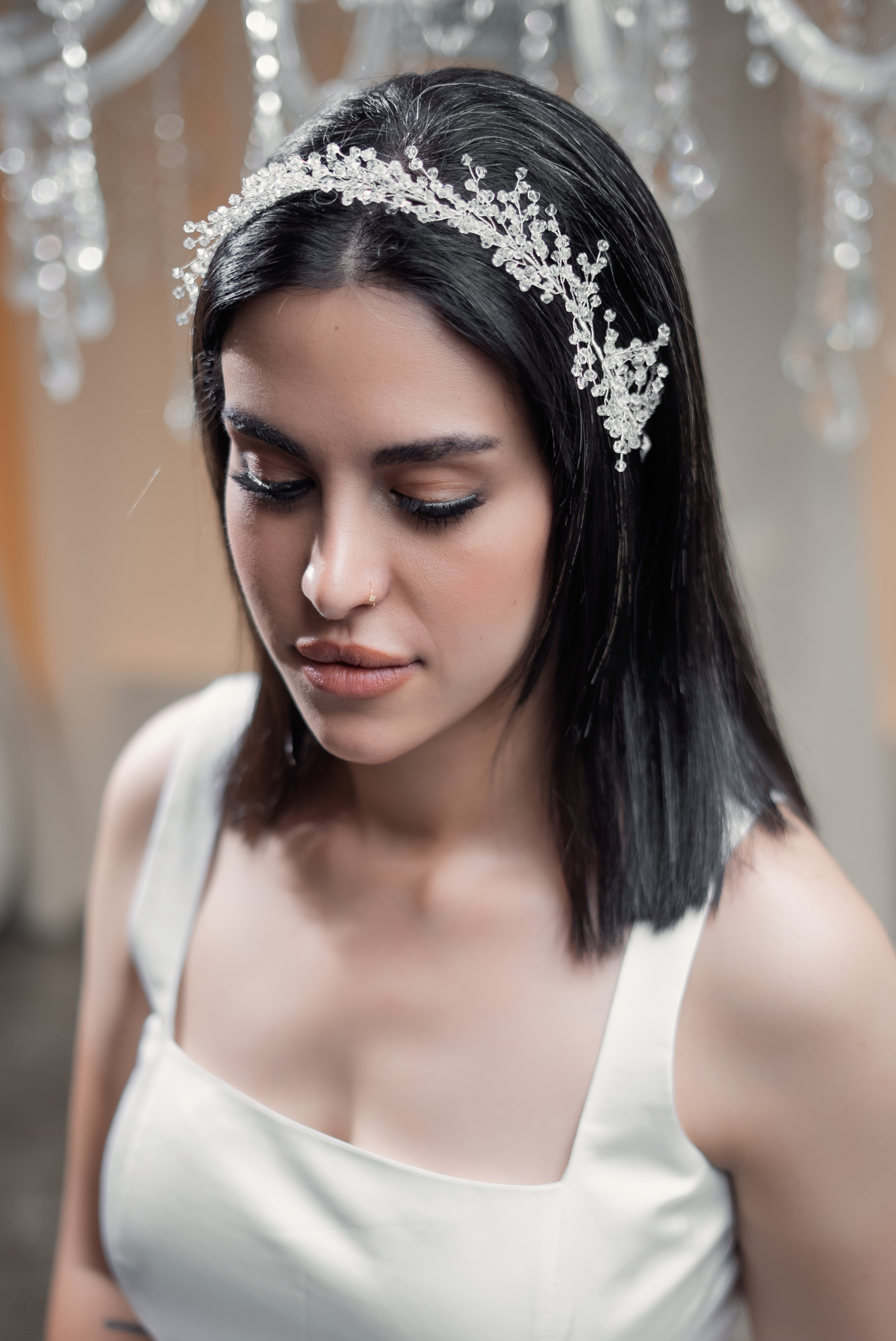 CRYSTAL BRANCH BRIDAL HEADBAND