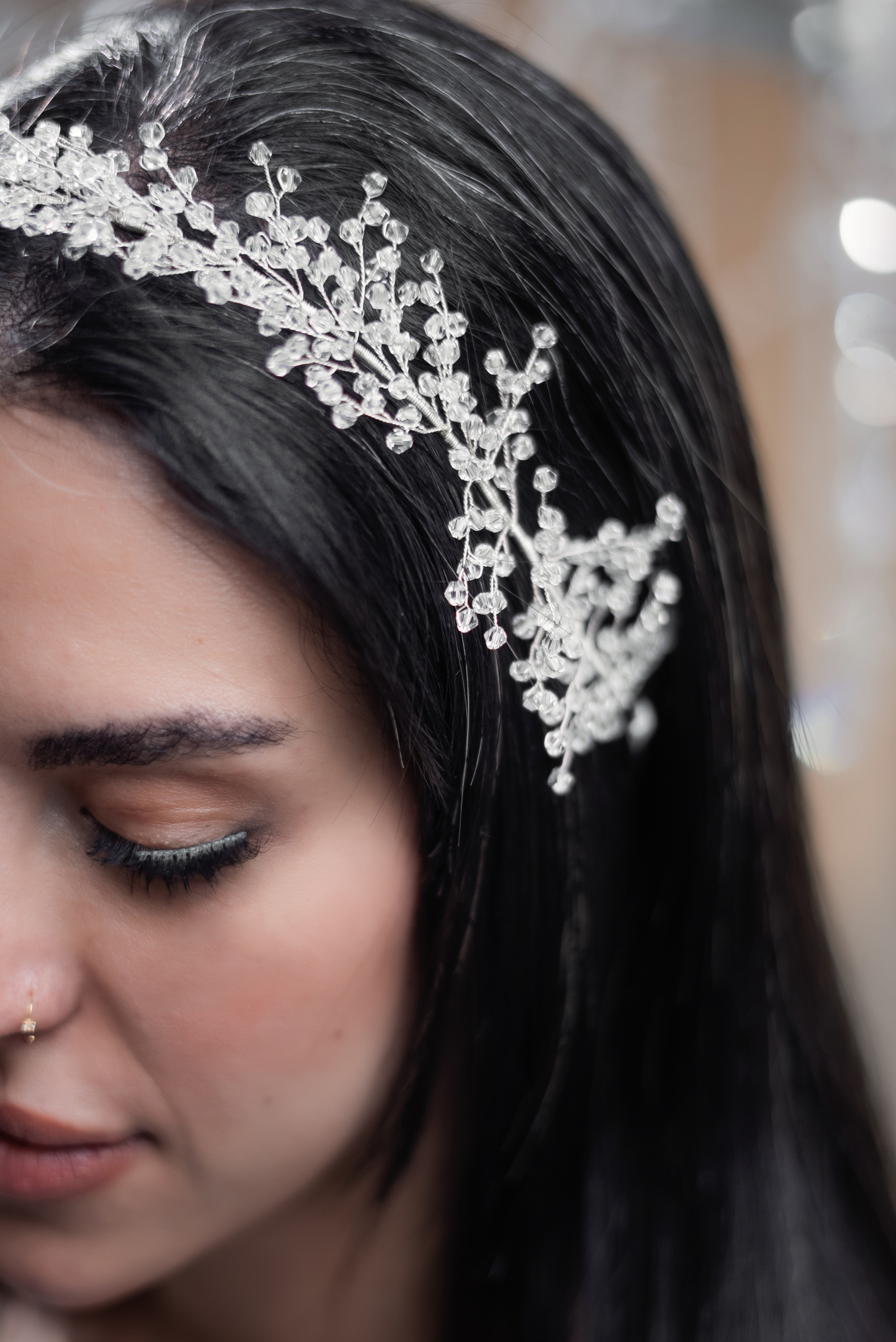 CRYSTAL BRANCH BRIDAL HEADBAND