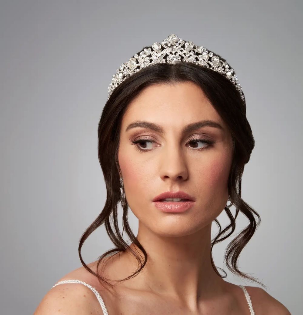 CRYSTAL FLORAL BRIDAL TIARA