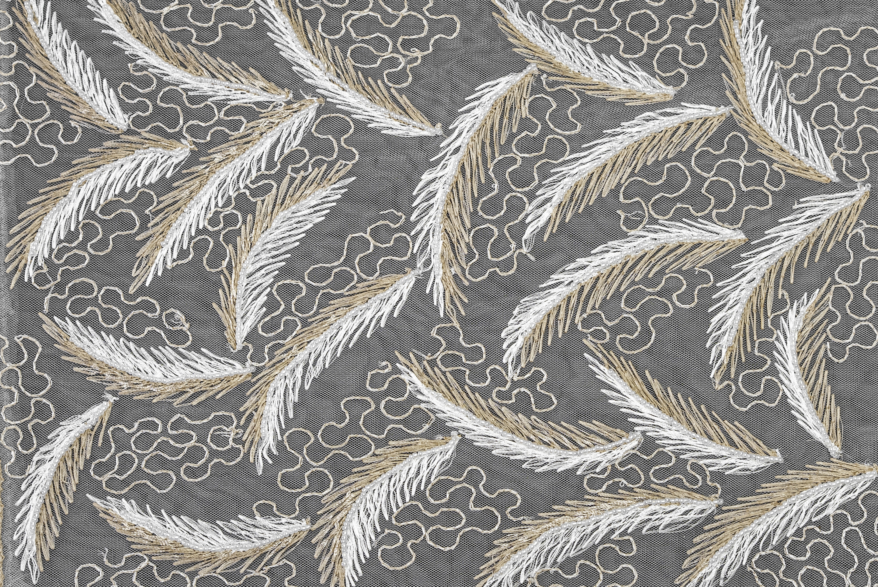 FEATHER BREEZE EMBROIDERED MESH