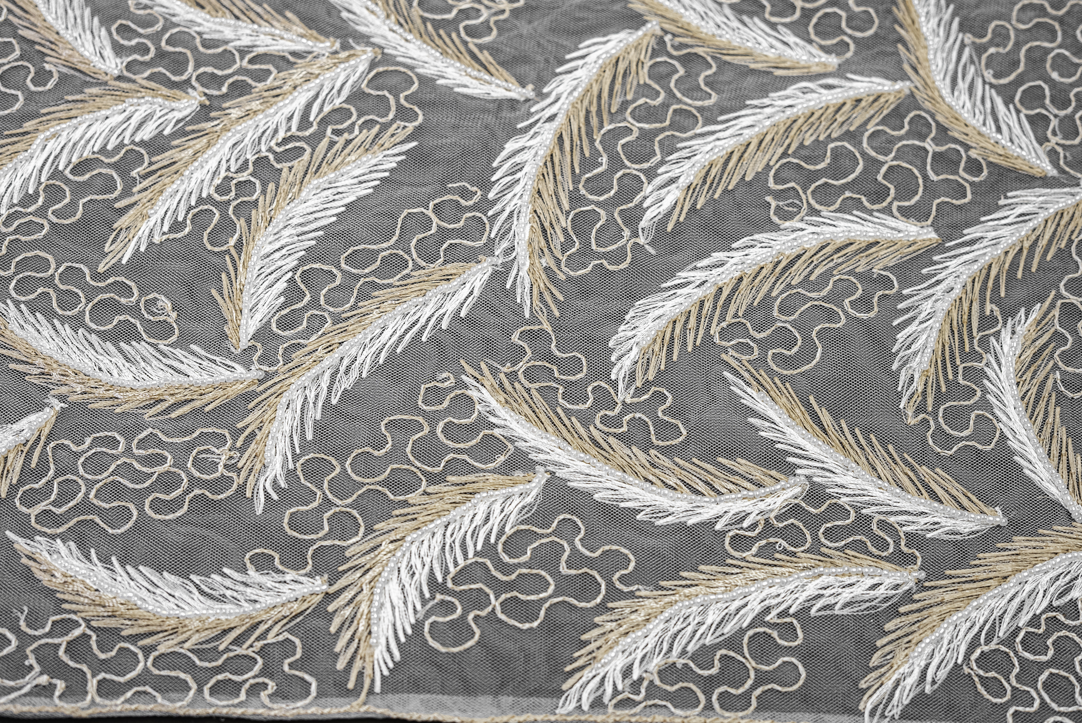 FEATHER BREEZE EMBROIDERED MESH