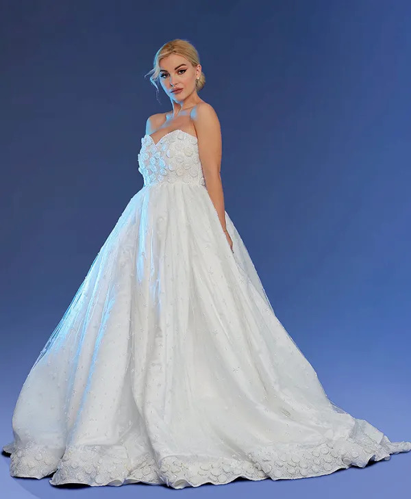 FLORAL SWEETHEART BALL GOWN