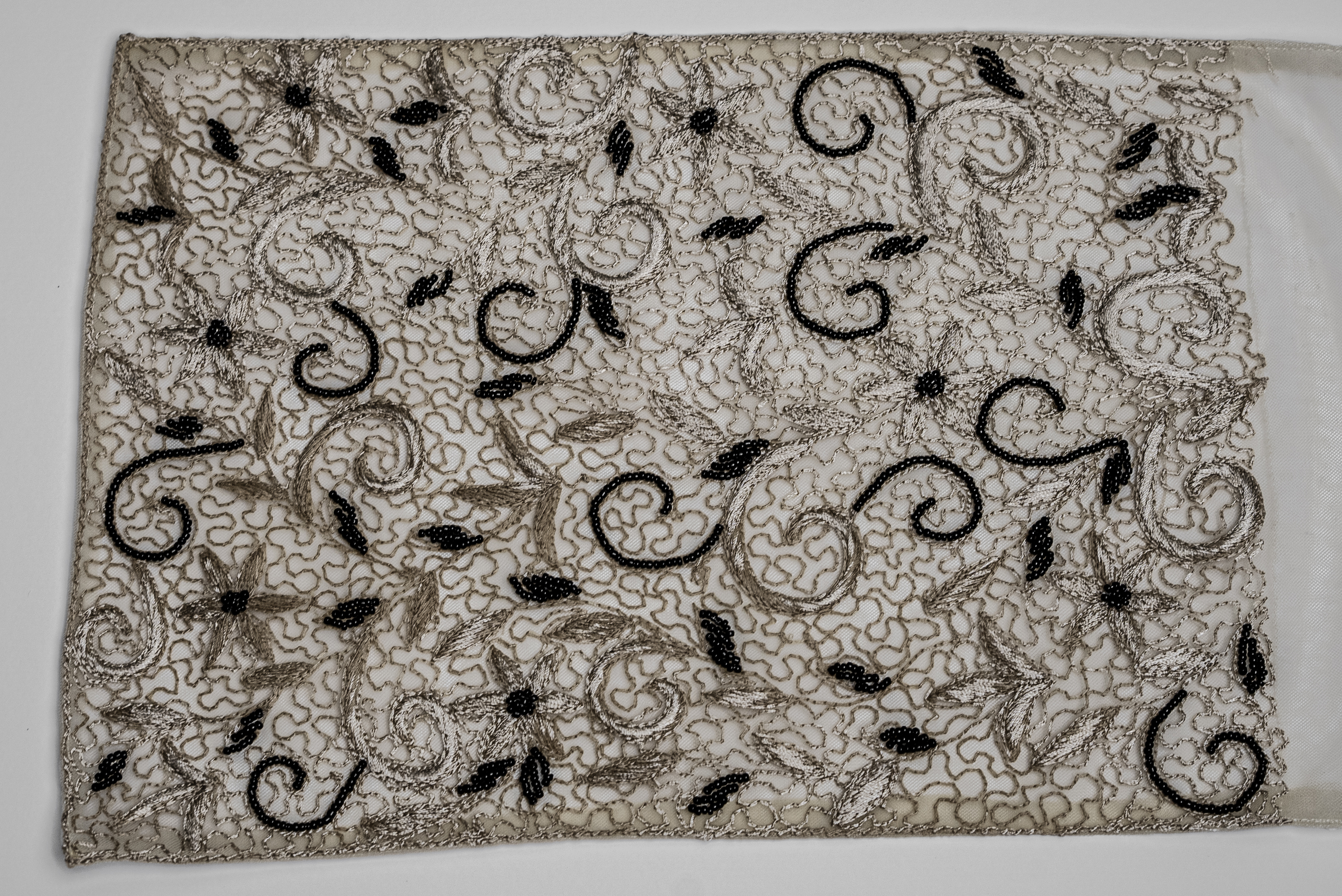 GILDED NOIR EMBROIDERED TULLE