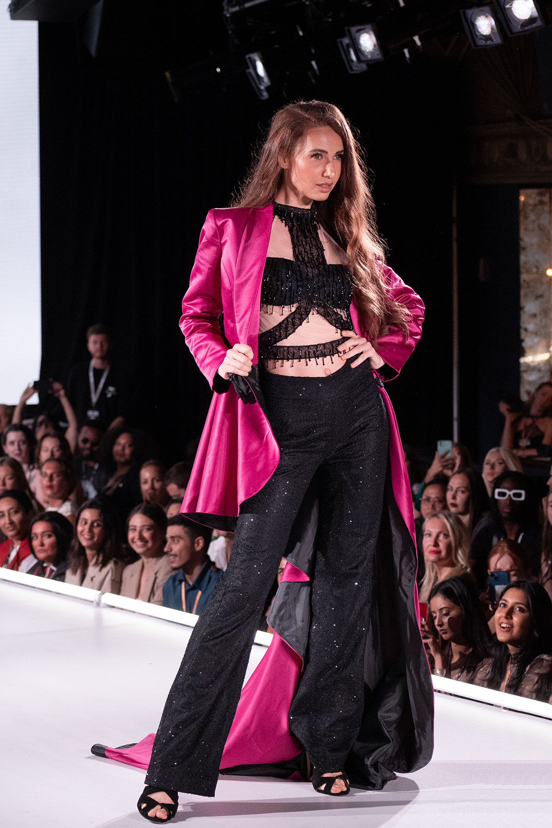 GLAMOROUS BLACK SPARKLE TROUSERS