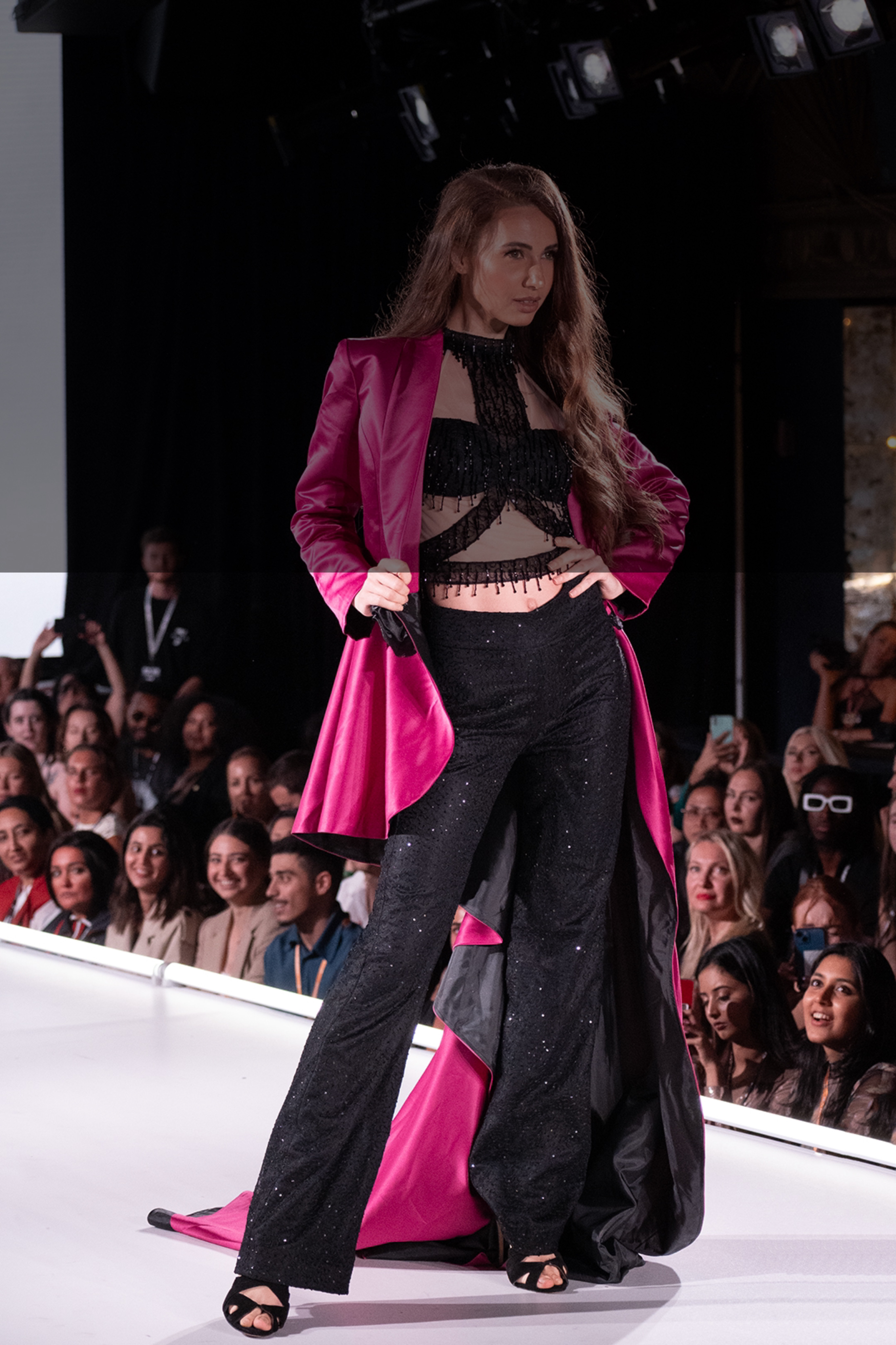 GLAMOROUS BLACK SPARKLE TROUSERS