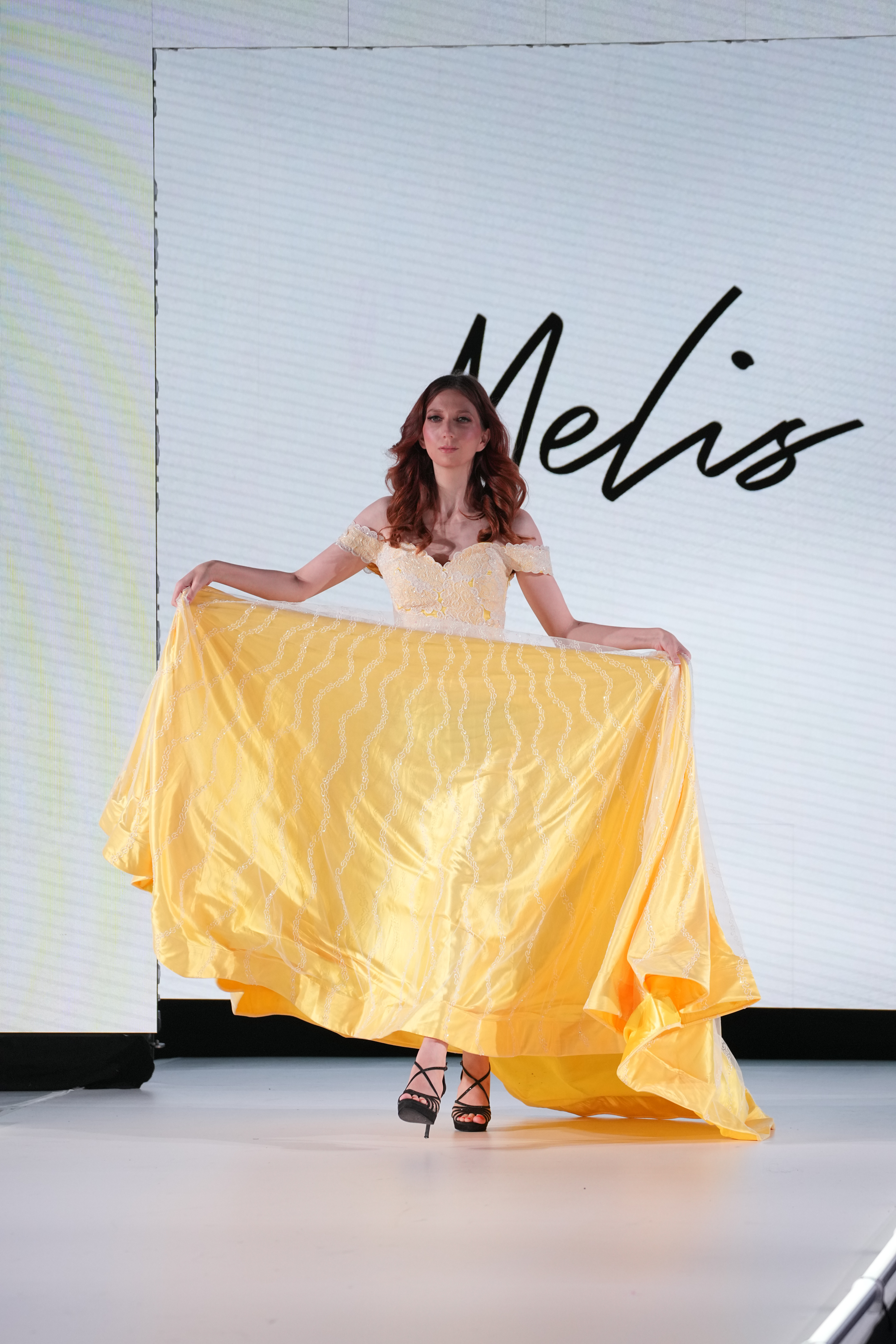 GOLDEN SUNFLOWER BALL GOWN