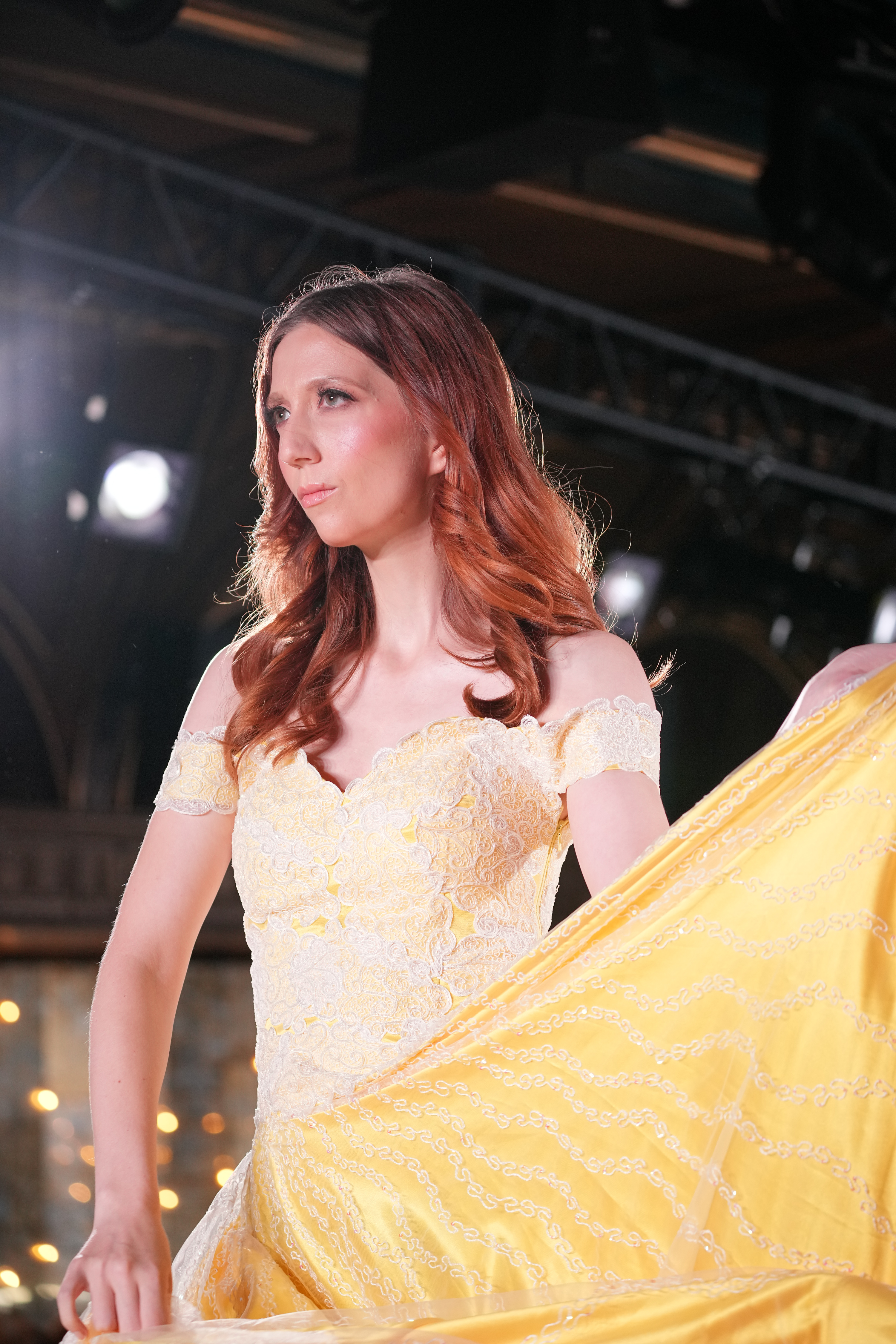 GOLDEN SUNFLOWER BALL GOWN