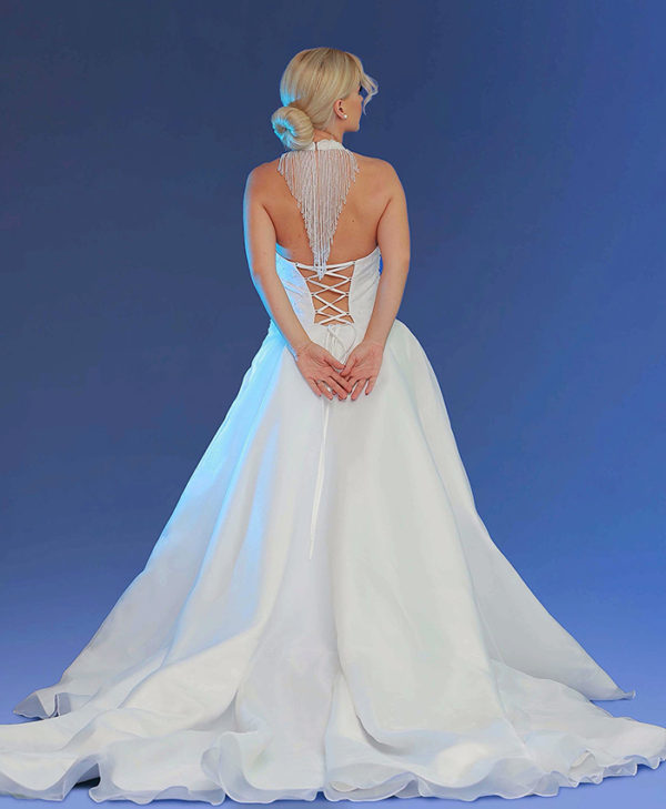 HALTER SATIN BALL GOWN