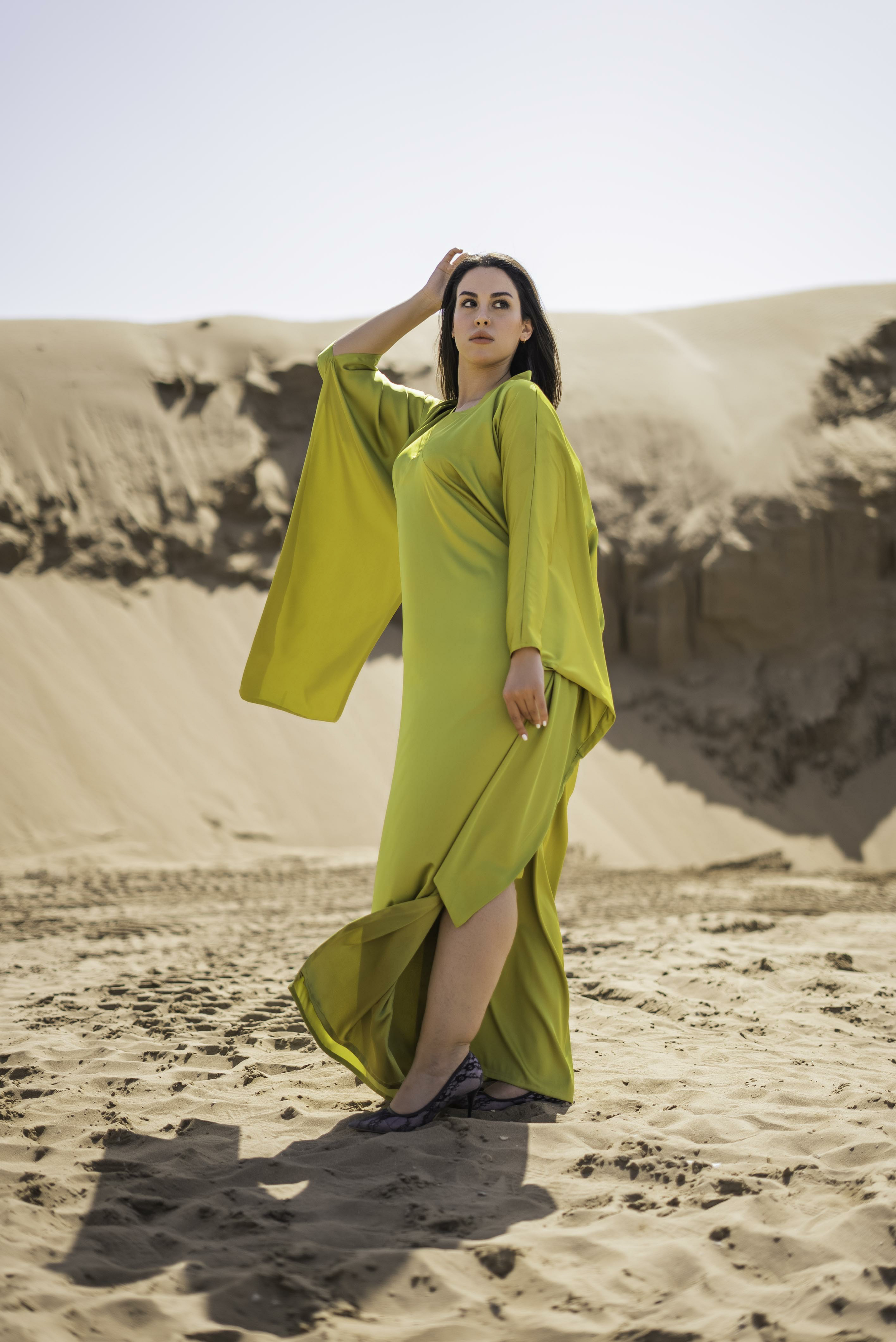 LIME ELEGANCE KAFTAN