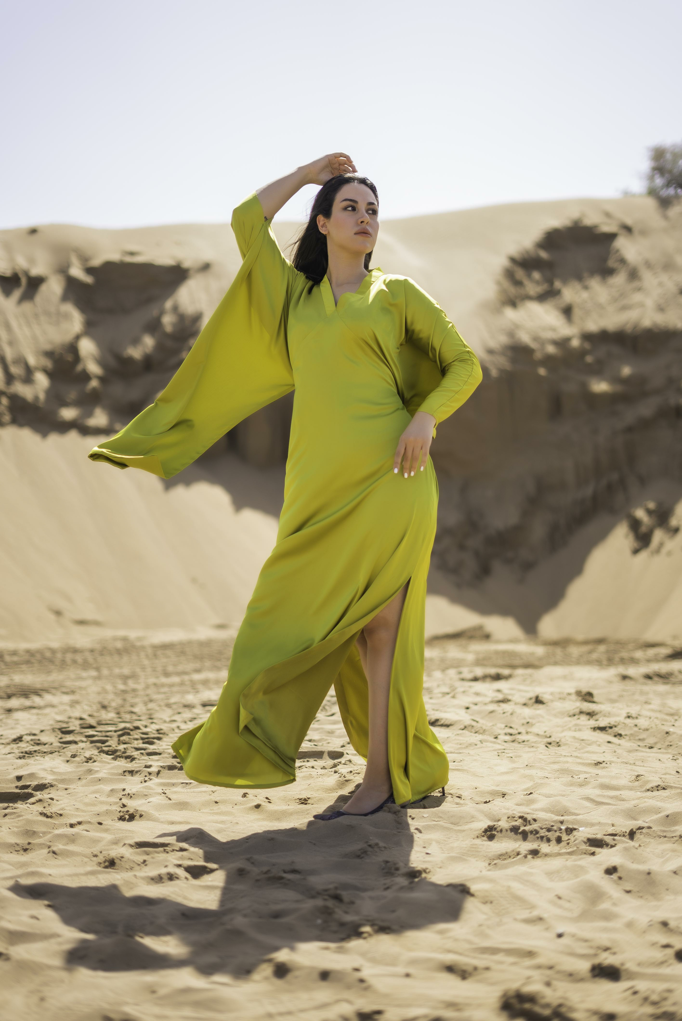 LIME ELEGANCE KAFTAN