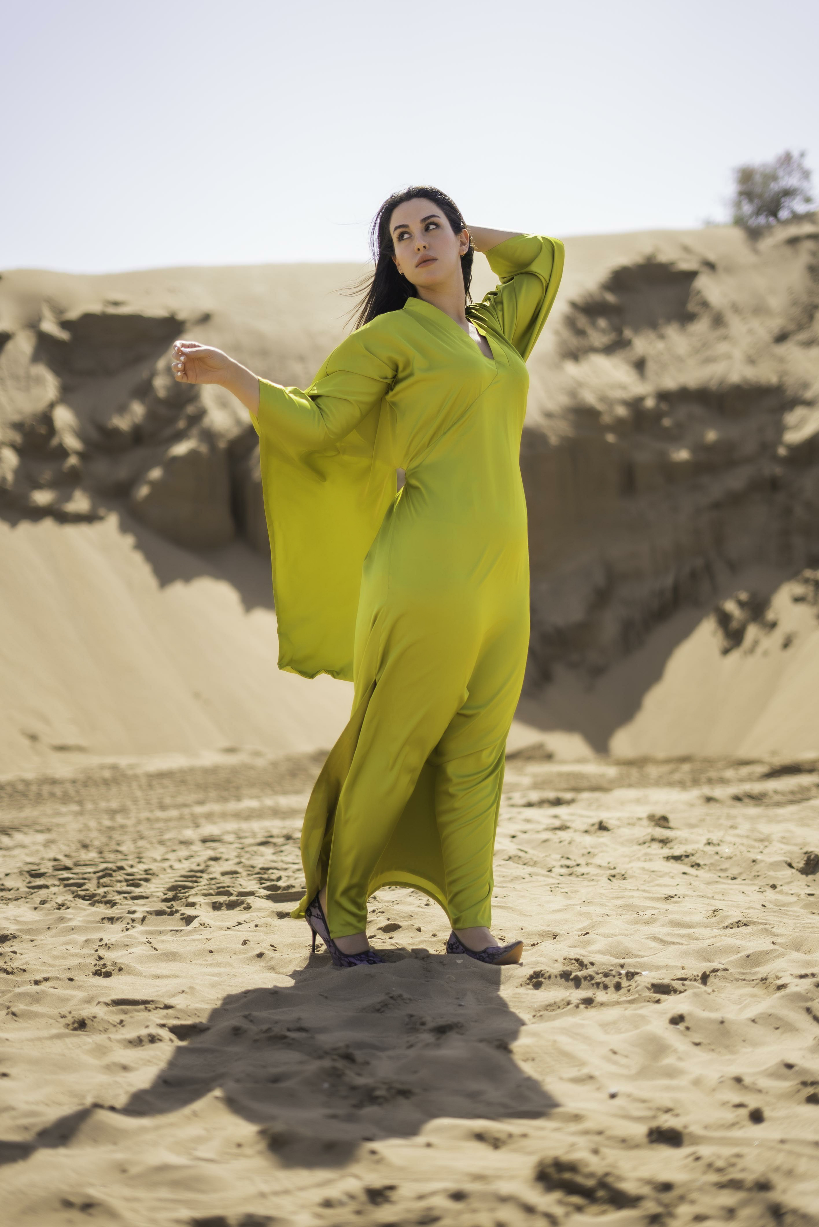LIME ELEGANCE KAFTAN