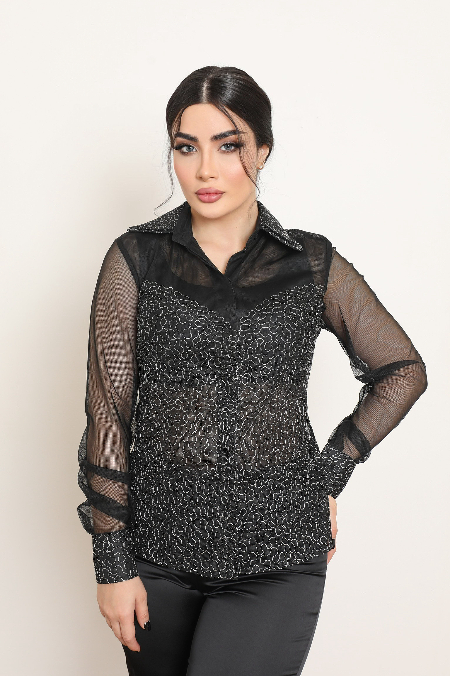 MIDNIGHT ELEGANCE BLOUSE