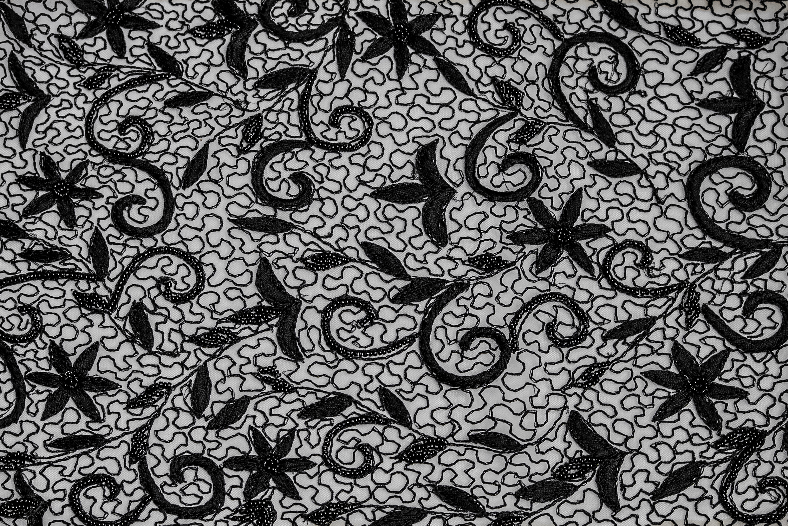 NOIR BAROQUE EMBROIDERED TULLE