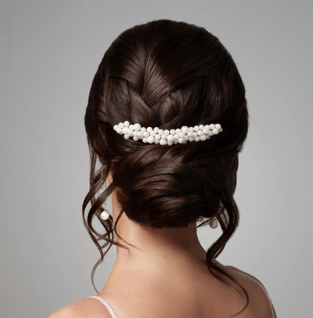 PEARL CLUSTER BRIDAL HAIR CLIP