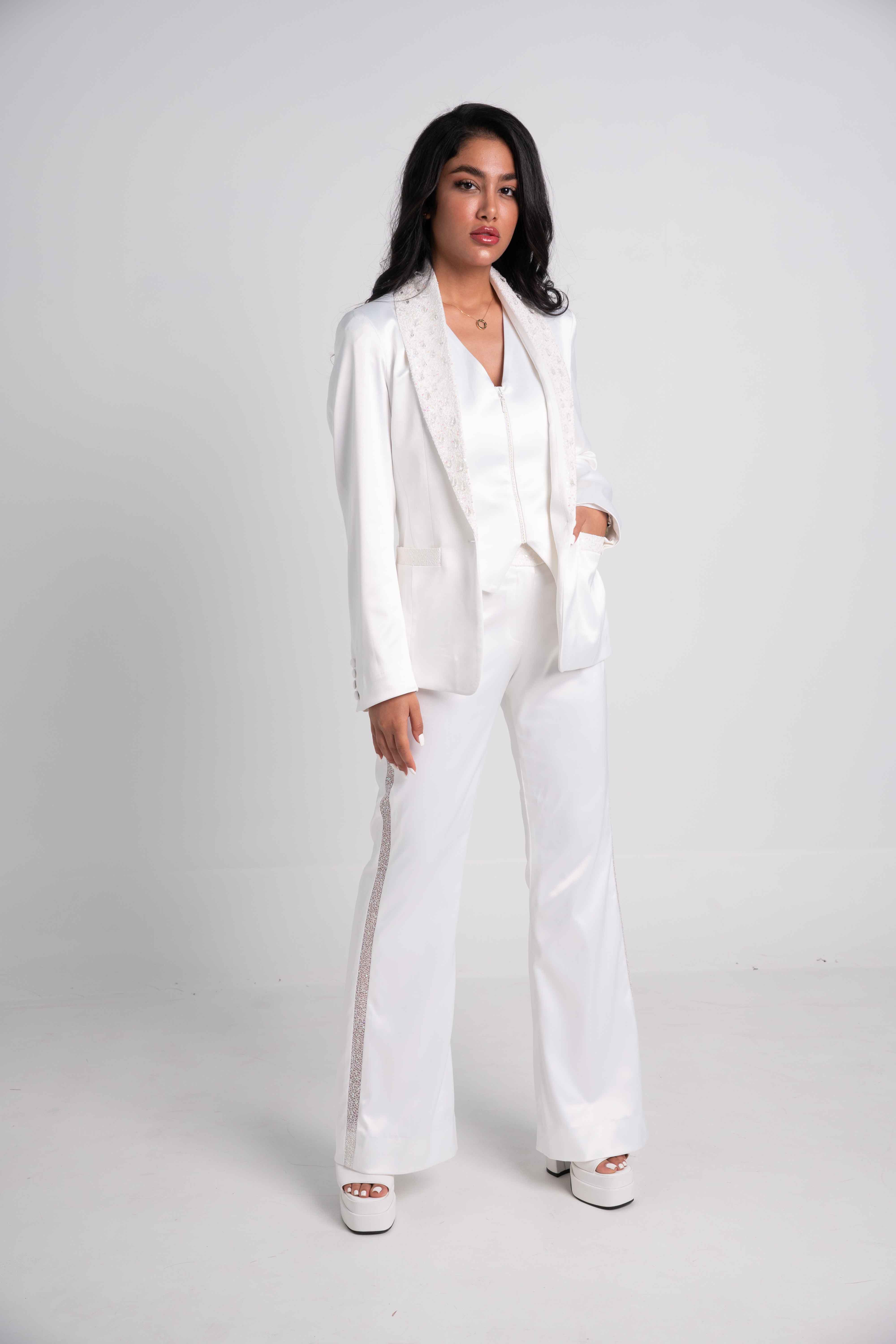 PEARL EMBELLISHMENT SUIT