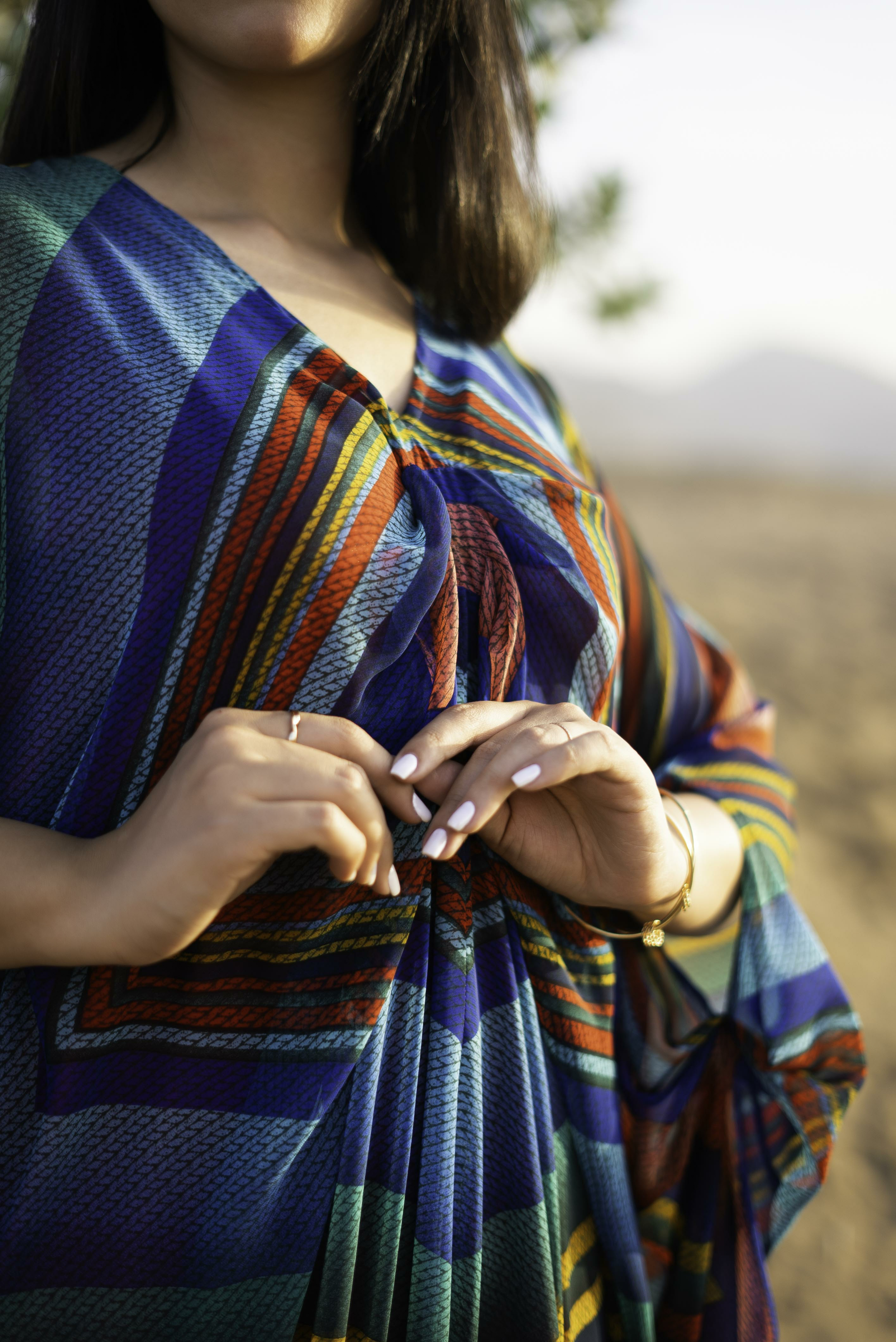 RAINBOW GEOMETRIC KAFTAN