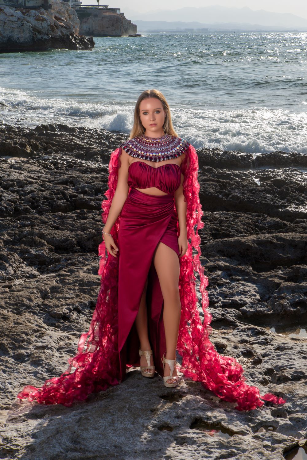 REGAL BLOOM CAPE GOWN