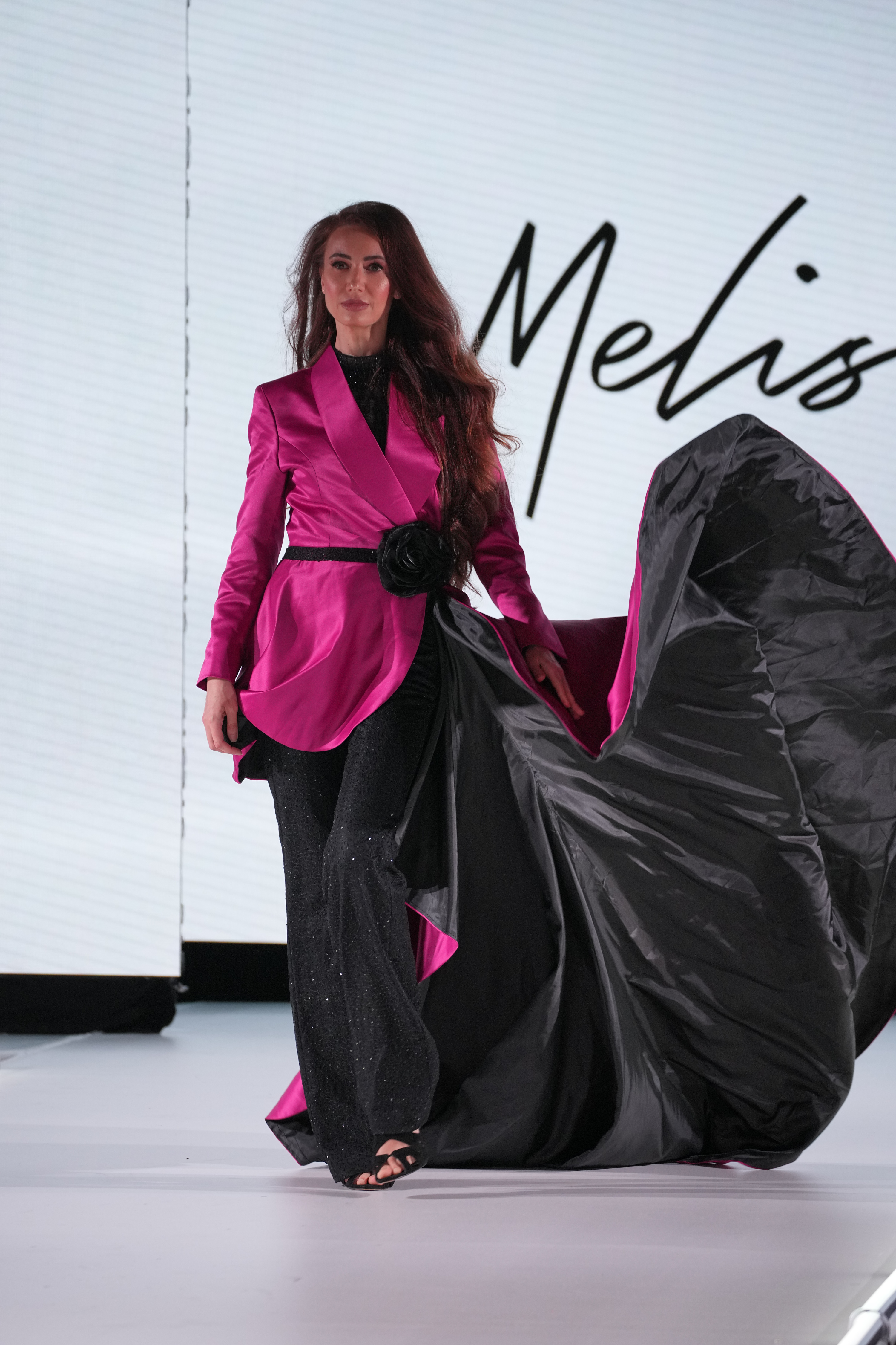 SATIN PEPLUM TUXEDO JACKET