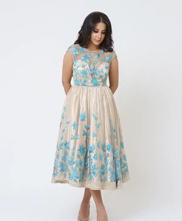 SKY BLOSSOM MIDI DRESS