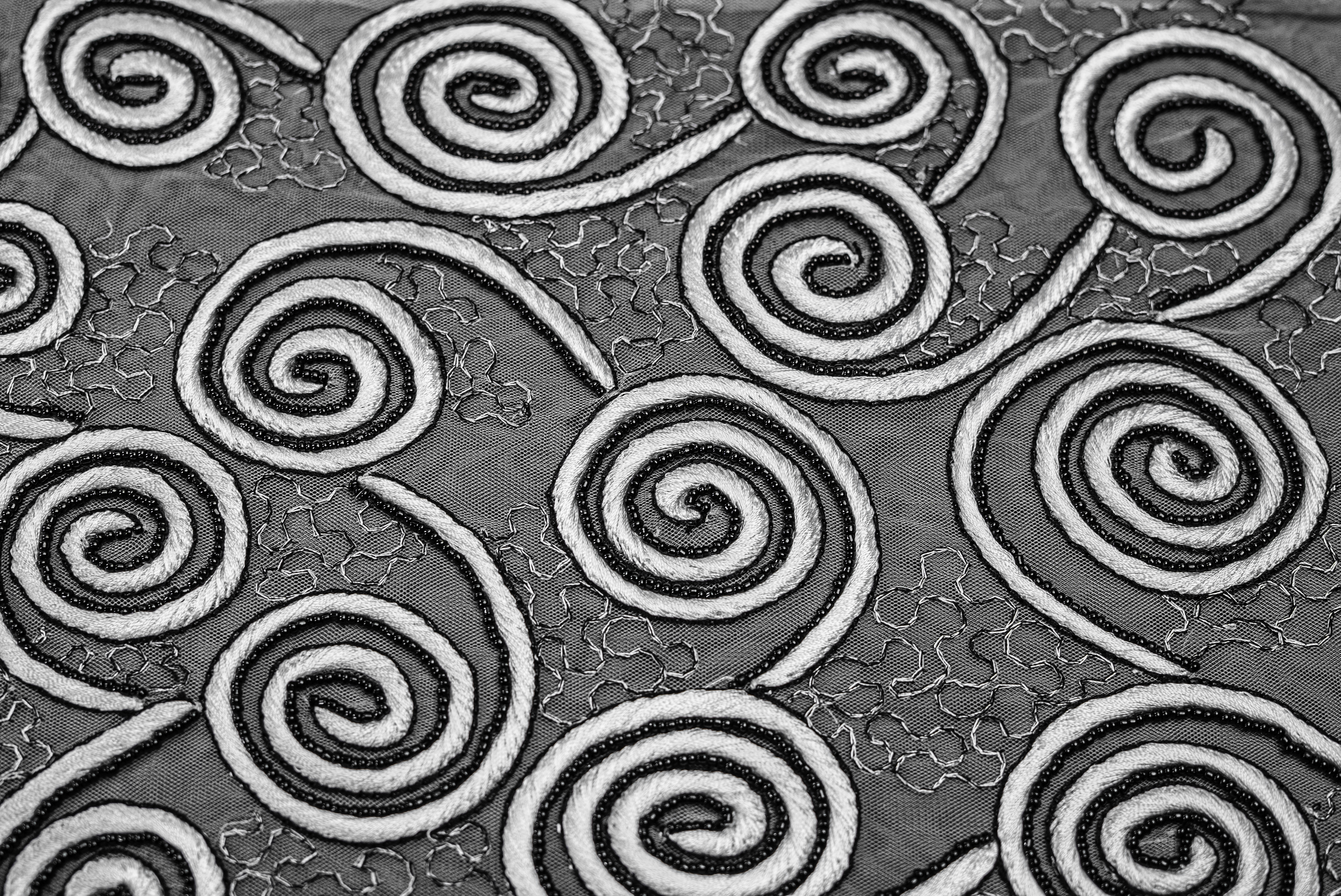 SPIRAL GALAXY EMBROIDERY TULLE