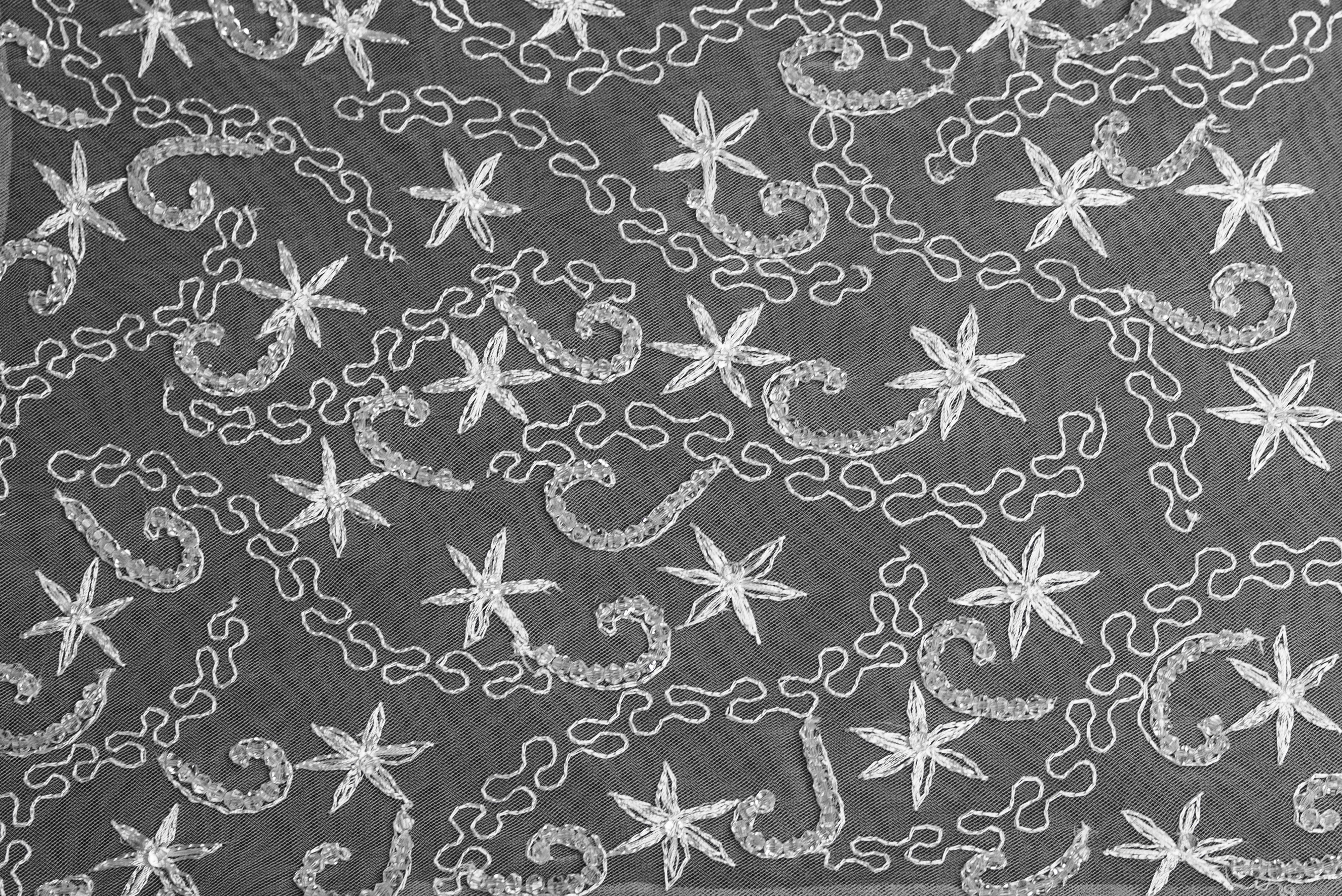 STARRY SWIRL EMBROIDERED LACE