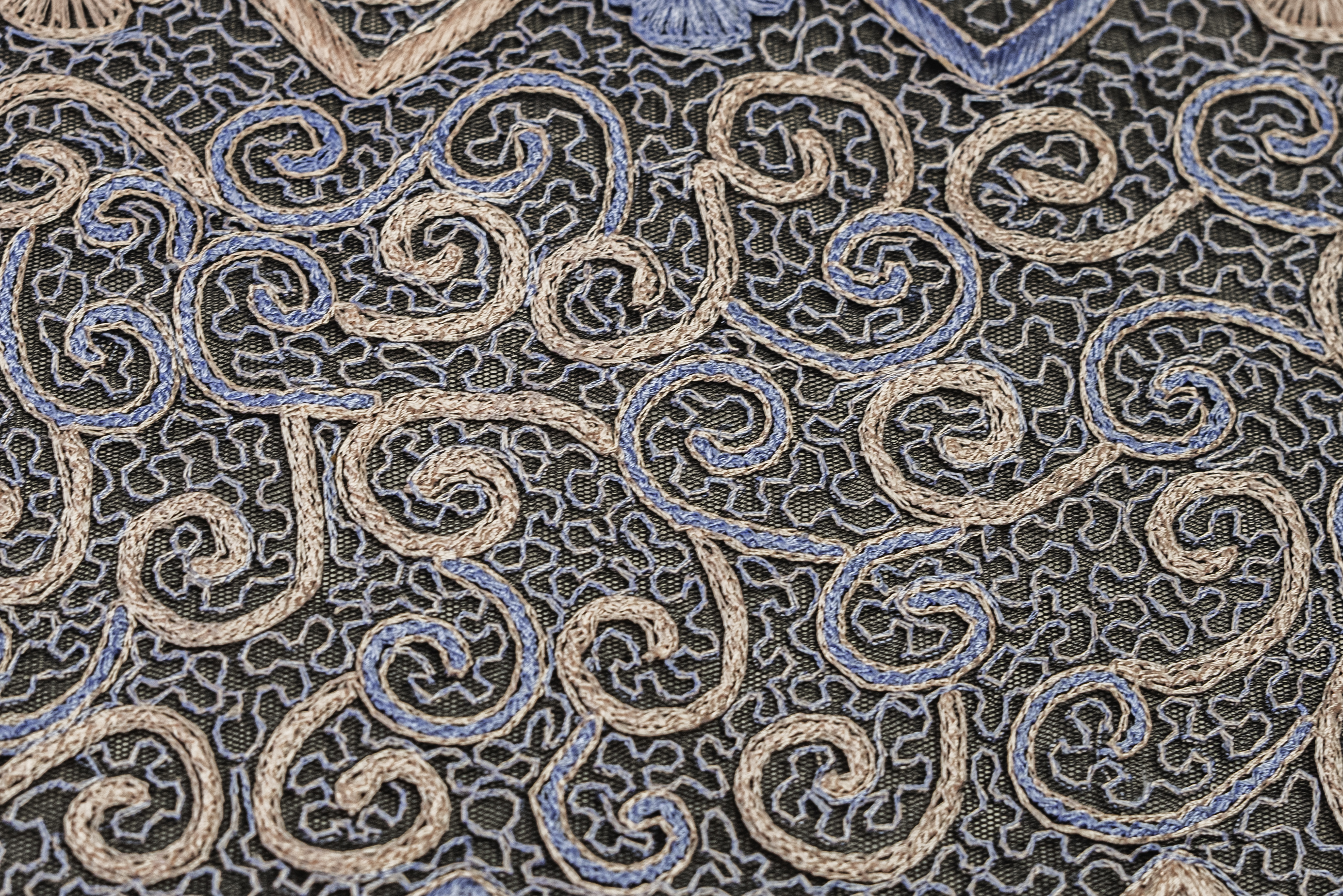 SWIRL BLOOM EMBROIDERED MESH