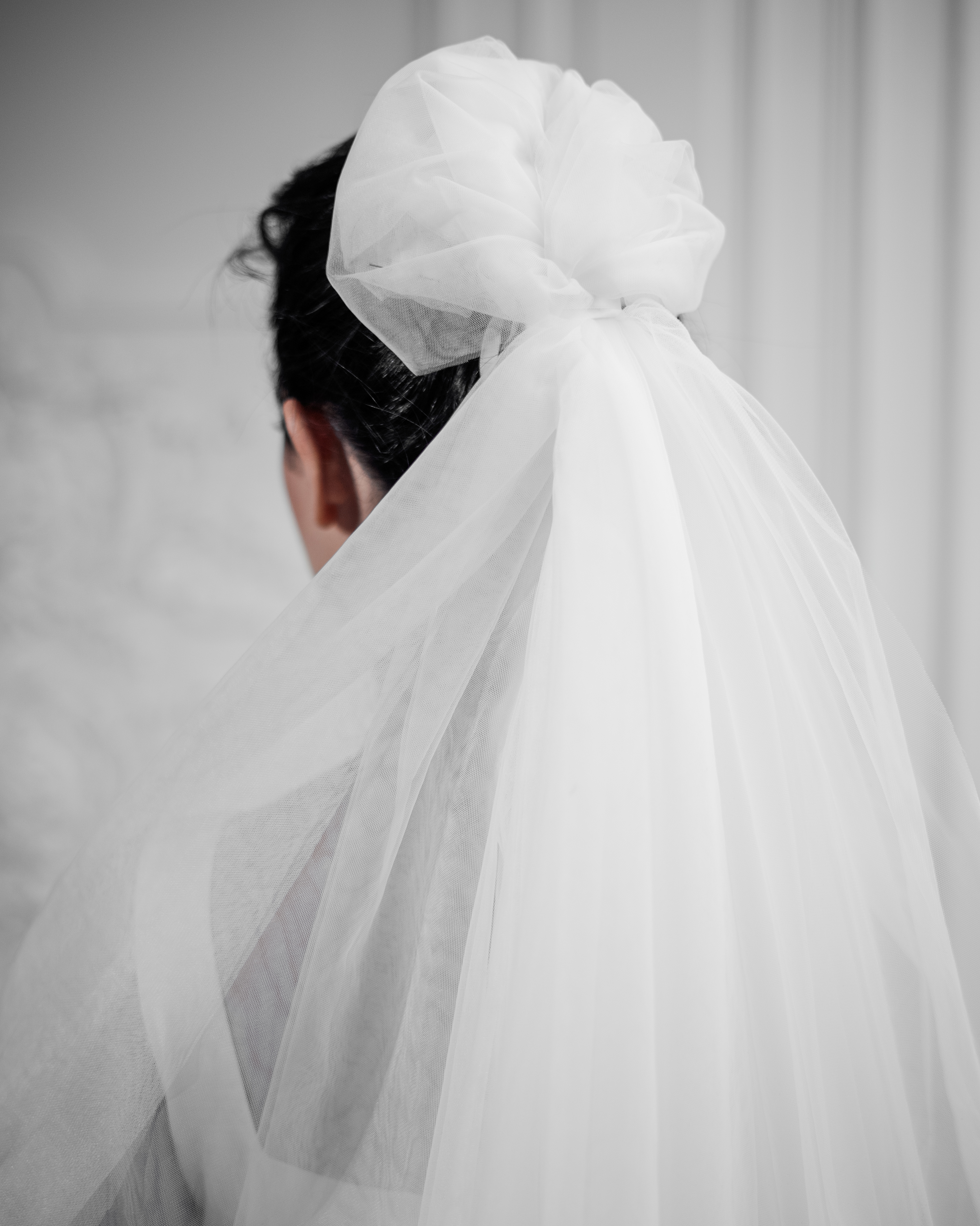 TULLE-BOW LAYERED VEIL