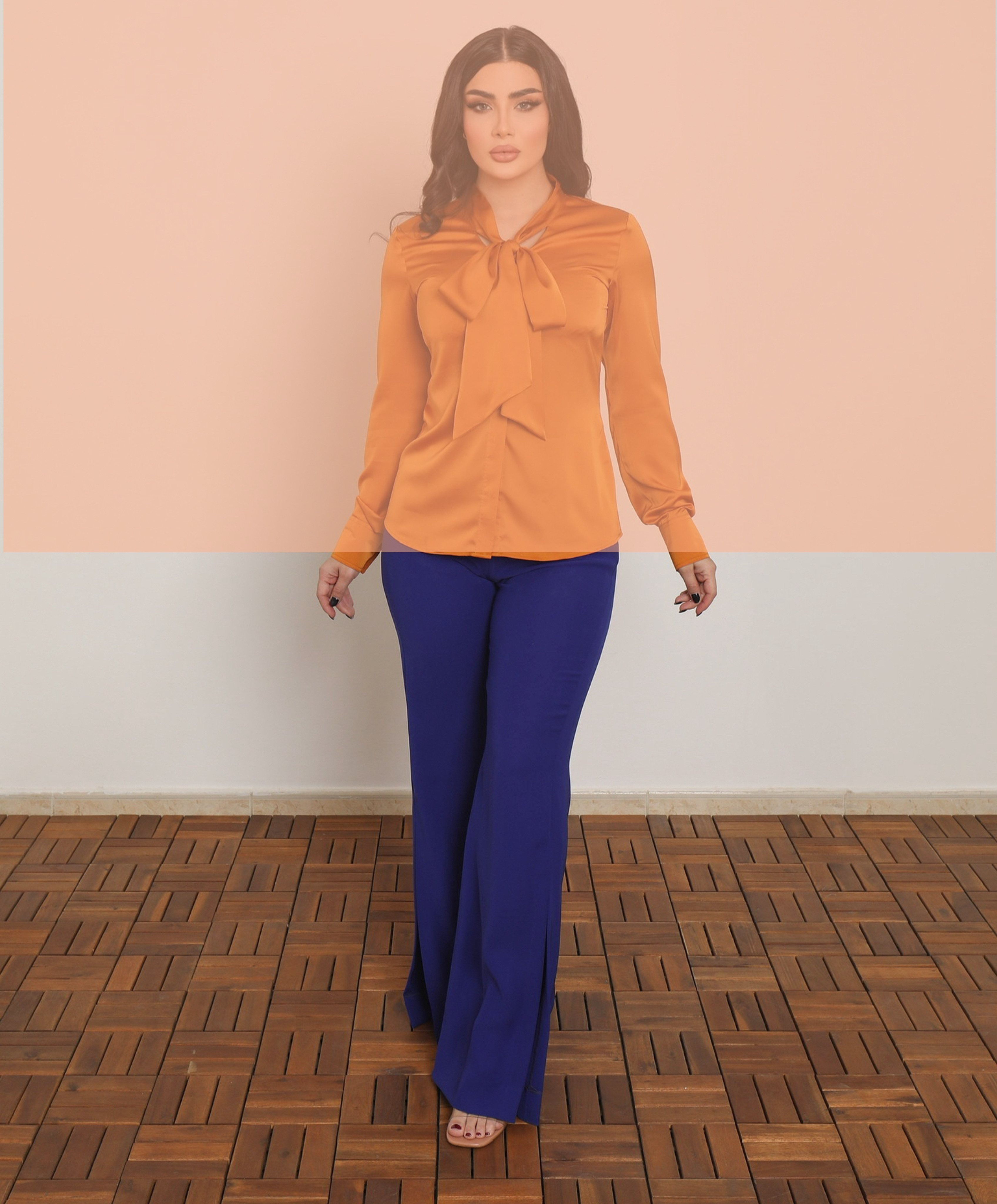 VIBRANT ROYAL BLUE FRONT-SLIT TROUSERS